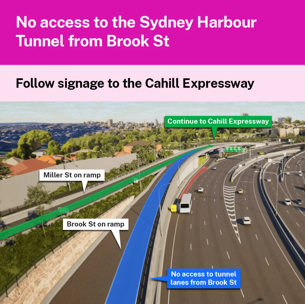 Warringah Freeway traffic changes

